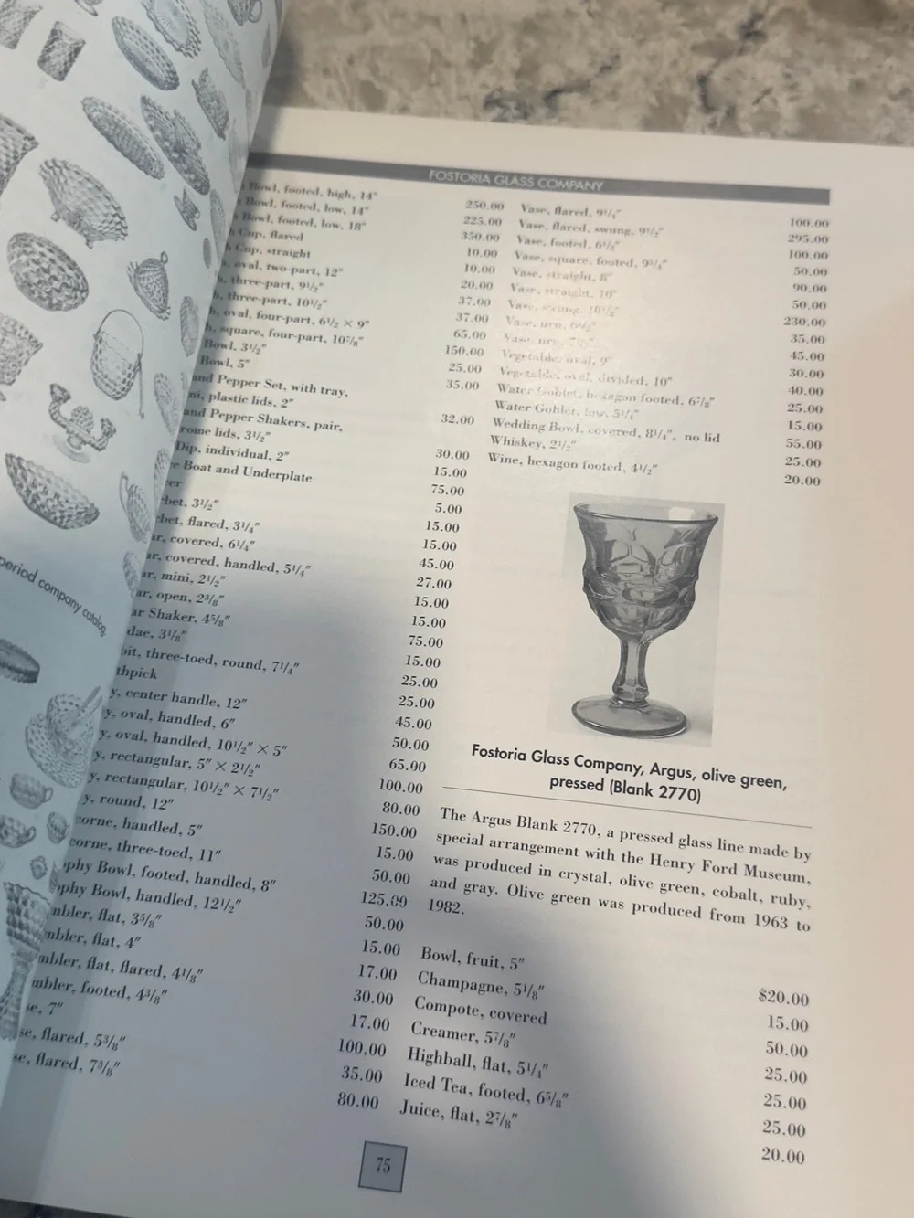 Silver & Glass Reference Book - Blue and Gold price book